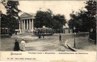 Budapest XIV. Városliget és Műcsarnok, villamosok. Ganz Antal No. 138. (fl)