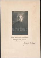 1933 Esztergom, Bánfi Dezső első szentmiséje alkalmából készült portré, feliratozva, datálva, vintage fotó ezüst zselatinos fotópapíron, 12,2x8 cm, karton 30x20,5 cm