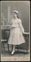 cca 1901 Bécs, C. Pietzner fényképész műtermében készült, keményhátú vintage fotó, 16x8 cm