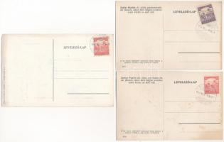 3 db RÉGI magyar repüléstörténeti képeslap "1917 Budapest Hadirepülő Kiállítás" alkalmi bé...