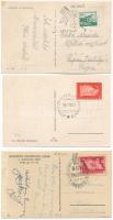 3 db MODERN magyar város képeslap alkalmi bélyegzésekkel: Devecser, Aszófő, 1948 BNV