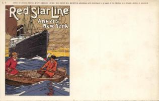 Red Star Line Antwerp-New York litho s: H. Cassiers