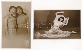 24 db RÉGI kínai képeslap az 1930-as évekből: Art Deco hölgyek, szépségek és portrék, egykét finoman...