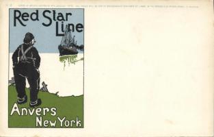 Red Star Line Antwerp-New York litho s: H. Cassiers