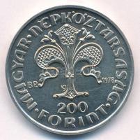 1978. 200Ft Ag "Első magyar aranyforint" kapszulában T:BU Adamo EM56