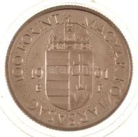 1991. 100Ft Cu-Ni "II. János Pál pápa látogatása" kapszulában T:PP Adamo EM119