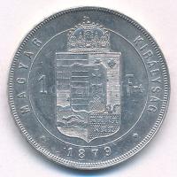 1879KB 1Ft Ag "Ferenc József / Középcímer" T:AU,XF kis ph. Adamo M15