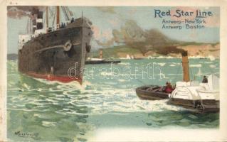 Red Star Line Antwerp-USA litho s: H. Cassiers
