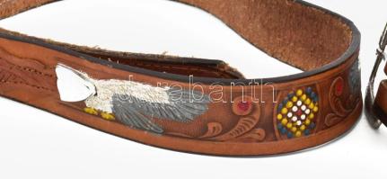 2 db mexikói bőr öv, kopott