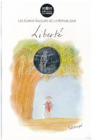 Franciaország 2014. 10E Ag A Köztársaság értékei sorozat - Szabadság - Tavasz forgalomba nem került emlékkiadás karton dísztokban T:UNC ujjlenyomat France 2014. 10 Euro Ag Values of the Republic Series - Liberty - Spring non-circulating commemorative coin in decorative cardboard case C:UNC fingerprints