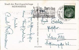 Nürnberg, Stadt der Reichsparteitage, Fahnentürme auf dem Zeppelinfeld mit der Kongresshalle / Germa...