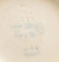 Zsolnay antik teáskanna. Máz alatti kobaltkék festéssel, jelzett ( máz alatti családi pecsét, formáb...