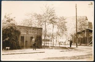 1935 Budapest, postaállomás, fotólap, a hátoldalon feliratozva, 14x9 cm