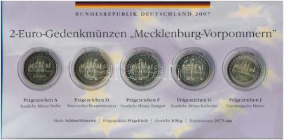 Németország 2007. 2E "Mecklenburg-Vorpommern" (5xklf verdejel) forgalmi emlékkiadások kart...