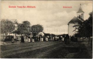 1914 Tarnaszentmiklós, Tarna-Szt.-Miklós (Heves); utca, Római katolikus templom