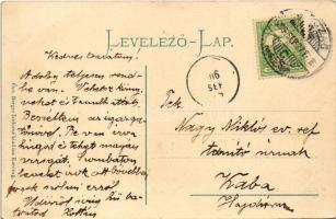 1906 Karcag, pályaudvar, vasútállomás. Art Nouveau, Özv. Berger Izidorné kiadása