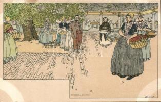 Dutch folklore, Middelburg litho s: H. Cassiers