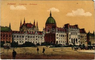 1918 Budapest V. Országház, villamos (EM)