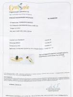 Arany (Au) 18K gyűrű természetes smaragddal, 0,3 ct, gyémánttal, ca. 0,01 ct, modern briliáns, jelze...