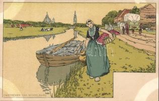 Dutch folklore, Middelburg litho s: H. Cassiers