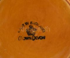 Crown Devon angol porcelán békás bögre. Kézzel festett, jelzett, kis mázrepedésekkel, m: 8,5 cm, d: ...