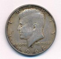 Amerikai Egyesült Államok 1968D 1/2$ Ag Kennedy T:XF patina USA 1968D 1/2 Dollar Ag Kennedy C:XF patina Krause KM#202a