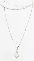 Fehérarany (Au) 18K nyaklánc 18 db gyémánttal, 0,45 ct, Top brilliáns csiszolás, jelzett, br 6,57 g