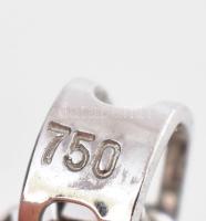 Fehérarany (Au) 18K nyaklánc 18 db gyémánttal, 0,45 ct, Top brilliáns csiszolás, jelzett, br 6,57 g