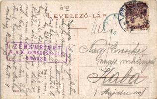 1916 Brassó, Kronstadt, Brasov; (EK) + "Zensuriert K.u.k. Zensurstelle Brassó"