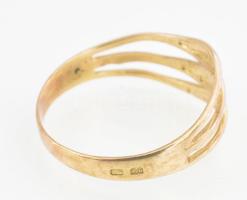 14K sárgaarany áttört gyűrű Jelzett 2,12 g, m: 59