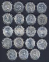 Ausztria 1974-77. 25Sch Ag komplett sor (19 klf db), "Bundestheater"-rel együtt T:BU