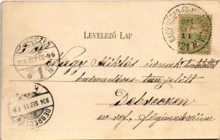 1904 Székelyhíd, Sacueni; Alsóváros a Kossuth utcával. Fejér Ferenc fényképész kiadása / street + &q...