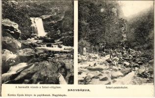 Nagybánya, Baia Mare; Harmadik vízesés a Szturi-völgyben, Szturi-patak részlete. Kovács Gyula kiadása / waterfall in the valley, creek