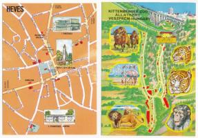 34 db MODERN térképes képeslap / 34 modern map motive postcards