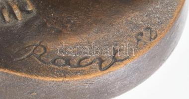 Rácz Edit (1936- ): Akt. Bronzírozott műanyag, hibátlan, jelzett, m: 22cm