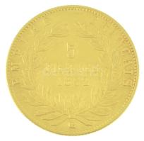 Franciaország / Második Császárság 1862BB 5Fr Au "III. Napóleon" (1,61g/0.900) T:AU
Franc...