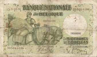Belgium 1938.5.21. 50Fr/10B T:III