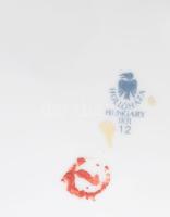 Hollóházi Szász Endre Napfény tervezte tányér, matricás, jelzett, apró felületi karcokkal, d:15,5 cm