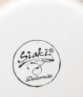 Siaki Dolomite madár formájú teás kanna. Kézzel festett jelzett, apró kopással sz: 24 cm, m: 15 cm