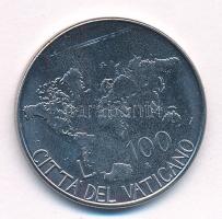 Vatikán 1985. 100L rozsdamentes acél "II. János Pál" T:AU Vatican 1985. 100 Lire stainless...