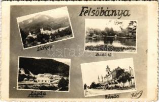 1942 Felsőbánya, Baia Sprie; látkép, Bódi-tó, zúzda, zárda / general view, lake, crushing mills, nunnery. Vagányi L. photo (EK)