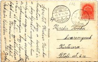 1942 Felsőbánya, Baia Sprie; látkép, Bódi-tó, zúzda, zárda / general view, lake, crushing mills, nun...