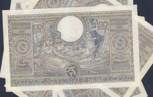 Belgium 1943.8.17. 100Fr/20B (6x) egymásutáni sorszámmal! T:II+ Csak egyszer hajtva!