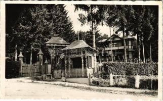 1942 Szováta, Sovata; Bernády villa, székelykapu / Poarta secuiasca / villa, Transylvanian wood carved gate (EK)