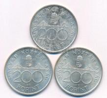 1993. 200Ft Ag "MNB" (3x) T:AU Adamo F13