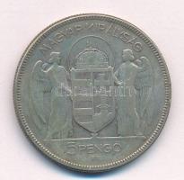 1930. 5P Ag "Horthy jobbra" T:VF,F Adamo P8