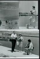 cca 1965 Fotós túra a Velencei-tónál, Keveházi János kőbányai fotóművész hagyatékából 5 db modern na...