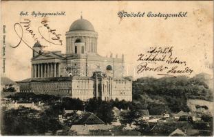 1902 Esztergom, Szentgyörgymező, Bazilika. Stromf Ignác kiadása (ázott sarok / wet corner)