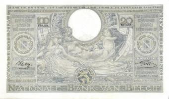 Belgium 1943.8.18. 100Fr/20B (5x) egymásutáni sorszámmal! T:II+ Csak egyszer hajtva, törve nem!