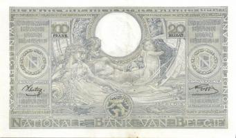 Belgium 1943.8.18. 100Fr/20B (5x) egymásutáni sorszámmal! T:II+ Csak egyszer hajtva, törve nem!